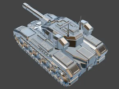 Tank STL 3D Printable Battle Combat Tank 3D print model