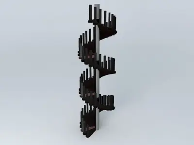 ladder spiral staircase 3D model