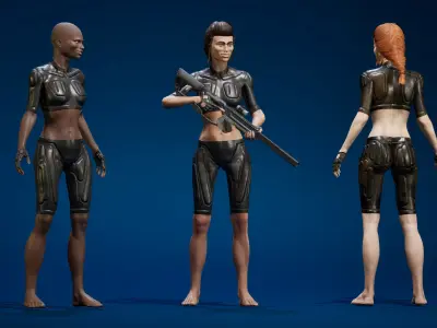 ExoSoldiers 01 Low-poly 3D model