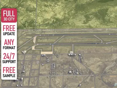 Chabahar - 3D Airport Model Low-poly 3D model