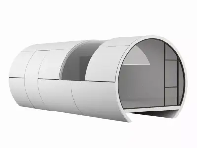 Tubular Outdoor Cabin 3D model