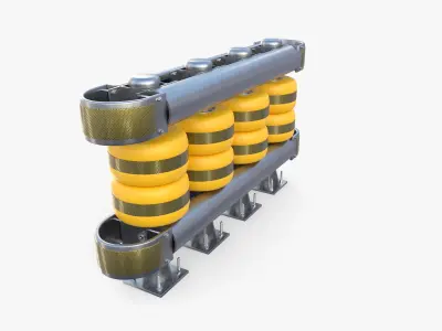 Tileable rolling barrier v1 3D model