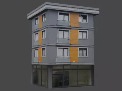 Architectural Building-10 Low-poly 3D model