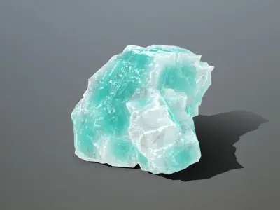 Icy Rock Set Low-poly 3D model