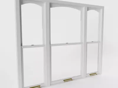Triple Sash Window 3D model