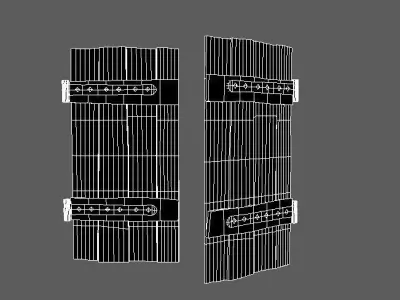 Shutters - Volets Low-poly 3D model