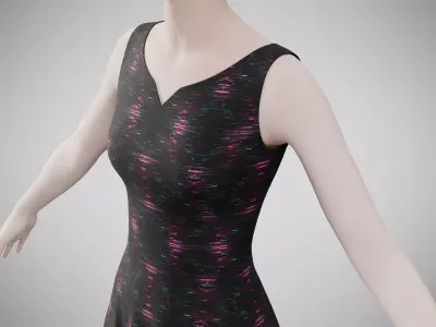 Dress 36 Light Burst Static Low-poly 3D model