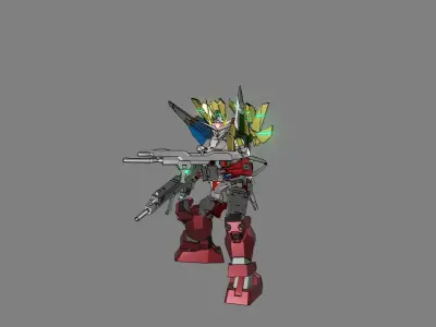 Attacker Gundam 13 A 3D model