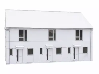 Neighborhood Houses P18 Low-poly 3D model