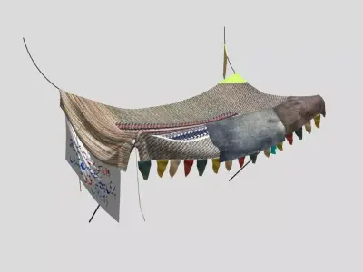 Cloth Shade Low-poly 3D model