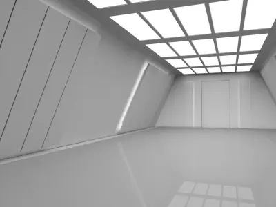 Sci Fi Interior 3D model 35