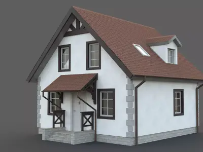 Cottage house numbers 3D model