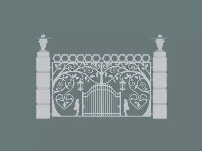 Gateway Exterior Gate 3D print model 2