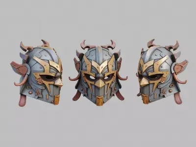 Sci Fi Knight Helmet 3D model