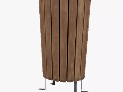 Modern Timber Street bin Vol 10 Game Ready PBR Low-poly 3Dmodel Low-poly 3D model