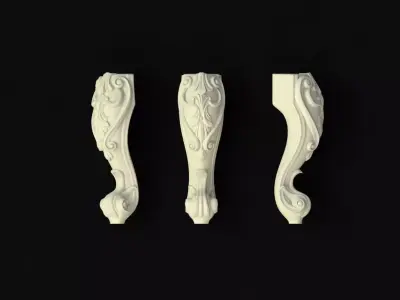 leg High quality 3d models for processing on a cnc machine 3D model 26