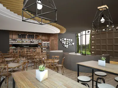 Coffee Shop 3D model