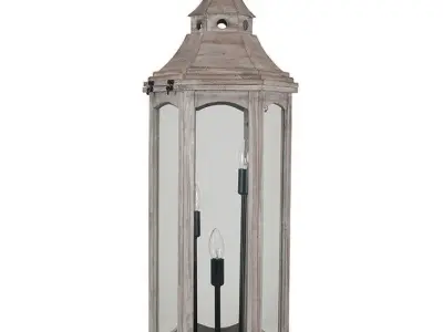 Dolly Antique Wood Novelty Floor Lamp 3D model