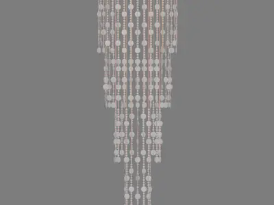 Chiaro bead chandelier 3D model