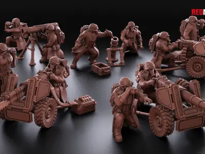 Steel Guard - Heavy Support Squad of the Imperial Force 3D print model