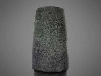 Concrete Bollard Low-poly 3D model purchase