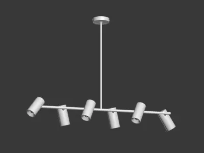 Obie Diner 6 Light Pendant By Made 3D model
