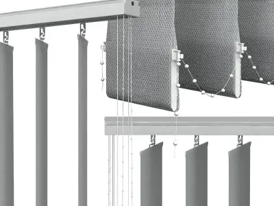 Blinds and curtains 3D model