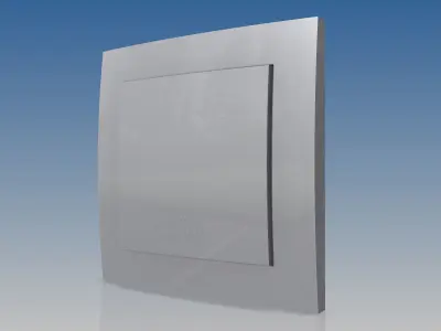 Electrical switch EKONOMIK WHITE Low-poly 3D model