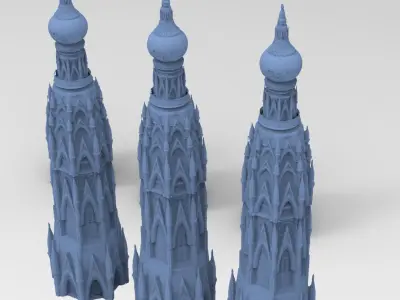 Persia Royalty tower 4 versions 3D model