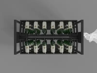 Wine Bottles Display 3D model