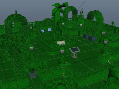 Flower Garden 3D model