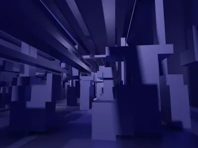 Labyrinth 3D Maze Modular Environment Low-poly 3D model