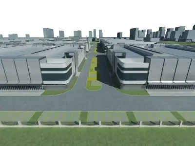 factory exterior 3D model