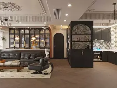 Living room  3D model 16