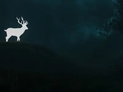 deer in the forest PBR 3D model