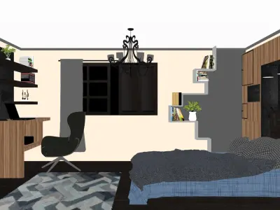 Interior Bedroom - 01 3D model