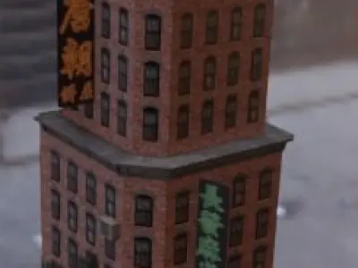 BUILDING 1 FBX READY FOR GAME Free low-poly 3D model