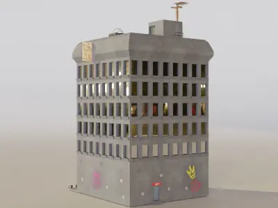 Cyberpunk Hotel 3D model
