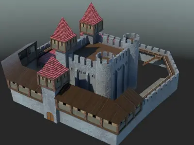 Medieval 3d Castle 3D model