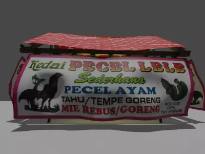 Pecel Lele Street Food 3D model