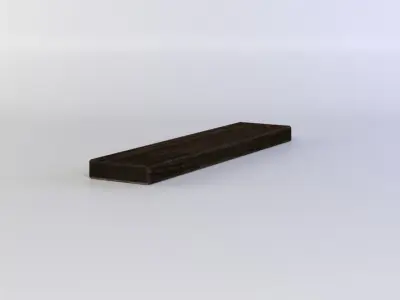 Small plank Low-poly 3D model
