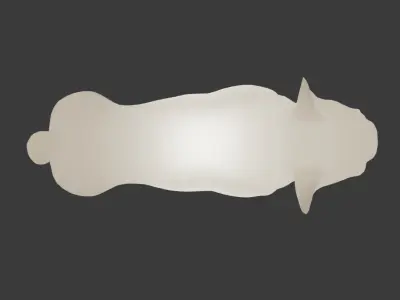 Indirect lighting for French bulldog 3D model