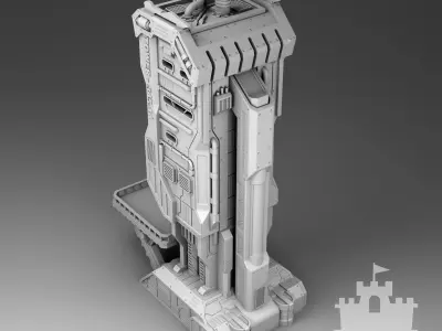 Martian landing pad 3D print model