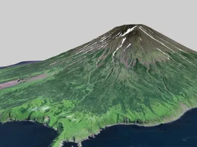 Atlasov Island Great Kuril Islands 3D model