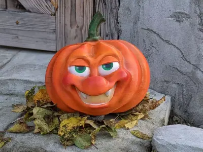 Smirking Cartoon Pumpkin 3D print model