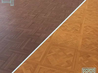 Parquet - Laminate - Wooden floor 2 in 1 Low-poly 3D model 125