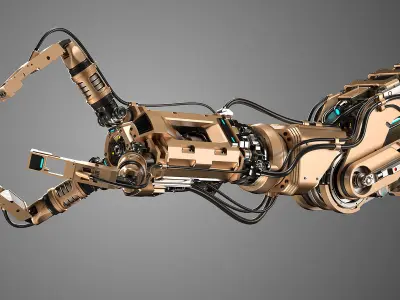 Robotic Arm 2 Rigged 3D model