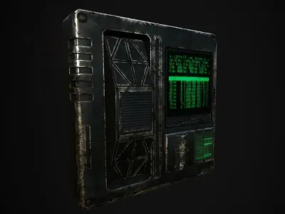 Sci-fi Panel Element Low-poly 3D model get