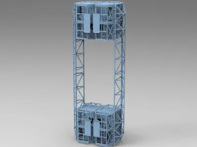 Sci Fi Ship Docking Gridding Collection 1 3D model