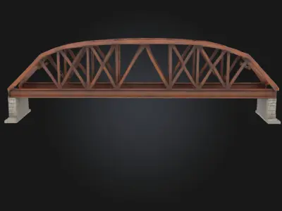 Truss Bridge Model  Strength and Symmetry in Steel 3D model